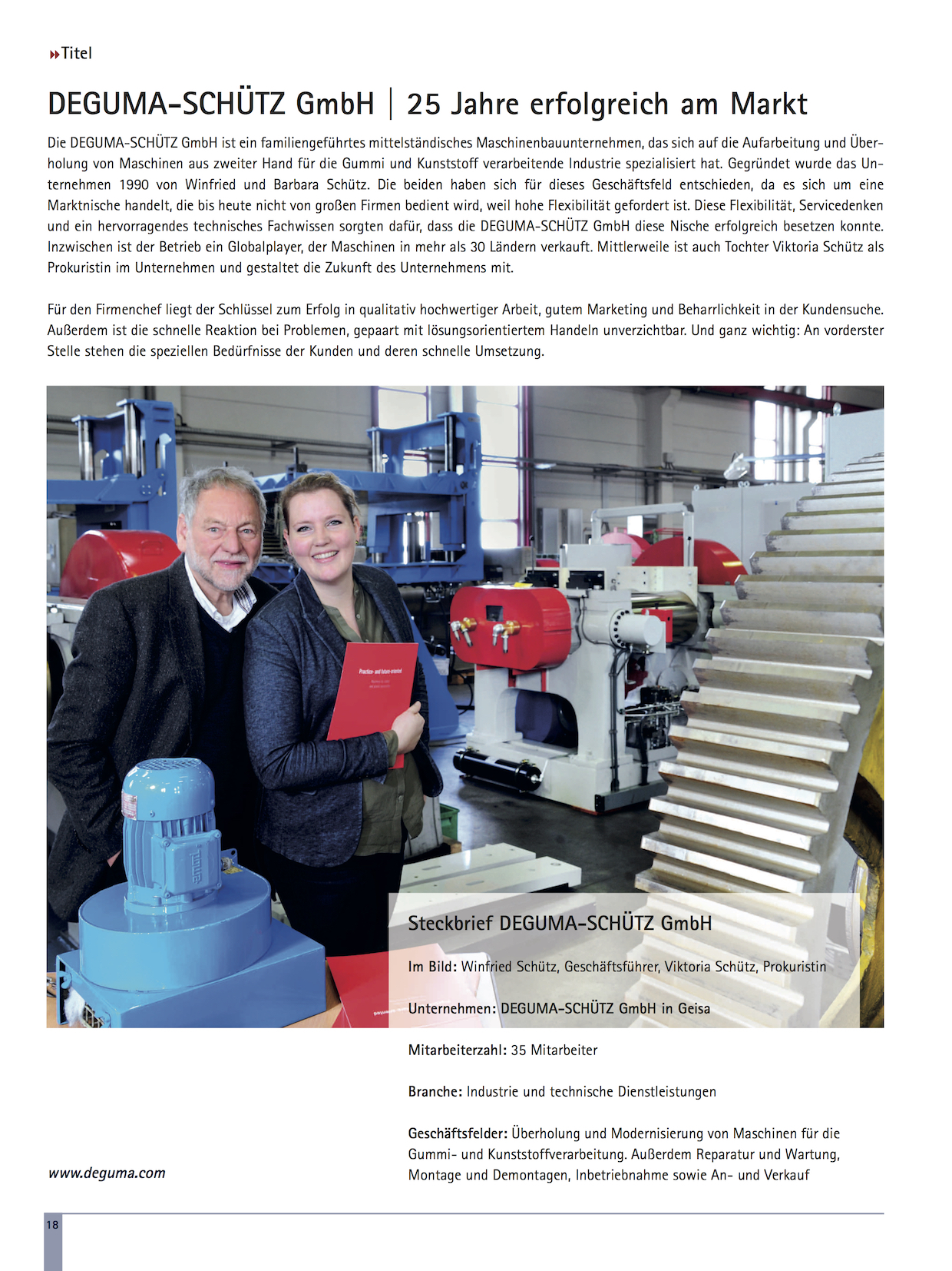 DEGUMA portätiert im IHK Magazin der IHK Erfurt